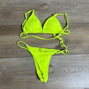 Large Neon high waisted bikini